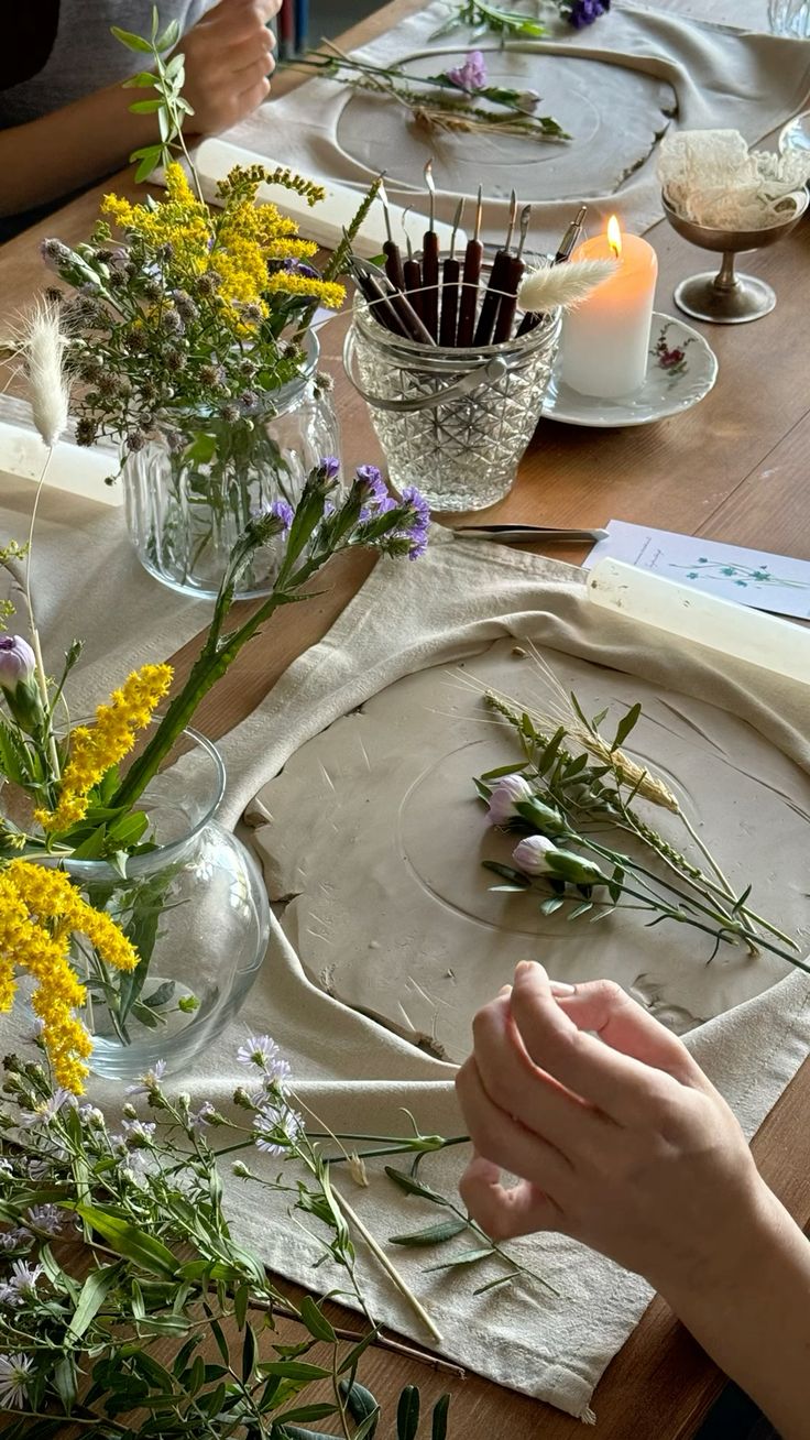 Atelier botanique sur argile